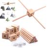 Bite Bites 1set Baby Wooden Hanger Mobile Crib Hanger Frame Bed Bell For Newborn DIY Craft Acssories Baby Toy Children'S Goods