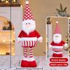 Knitted Style Christmas Telescopic Doll Standing Posture Snowman Elk Decoration  Window Decoration