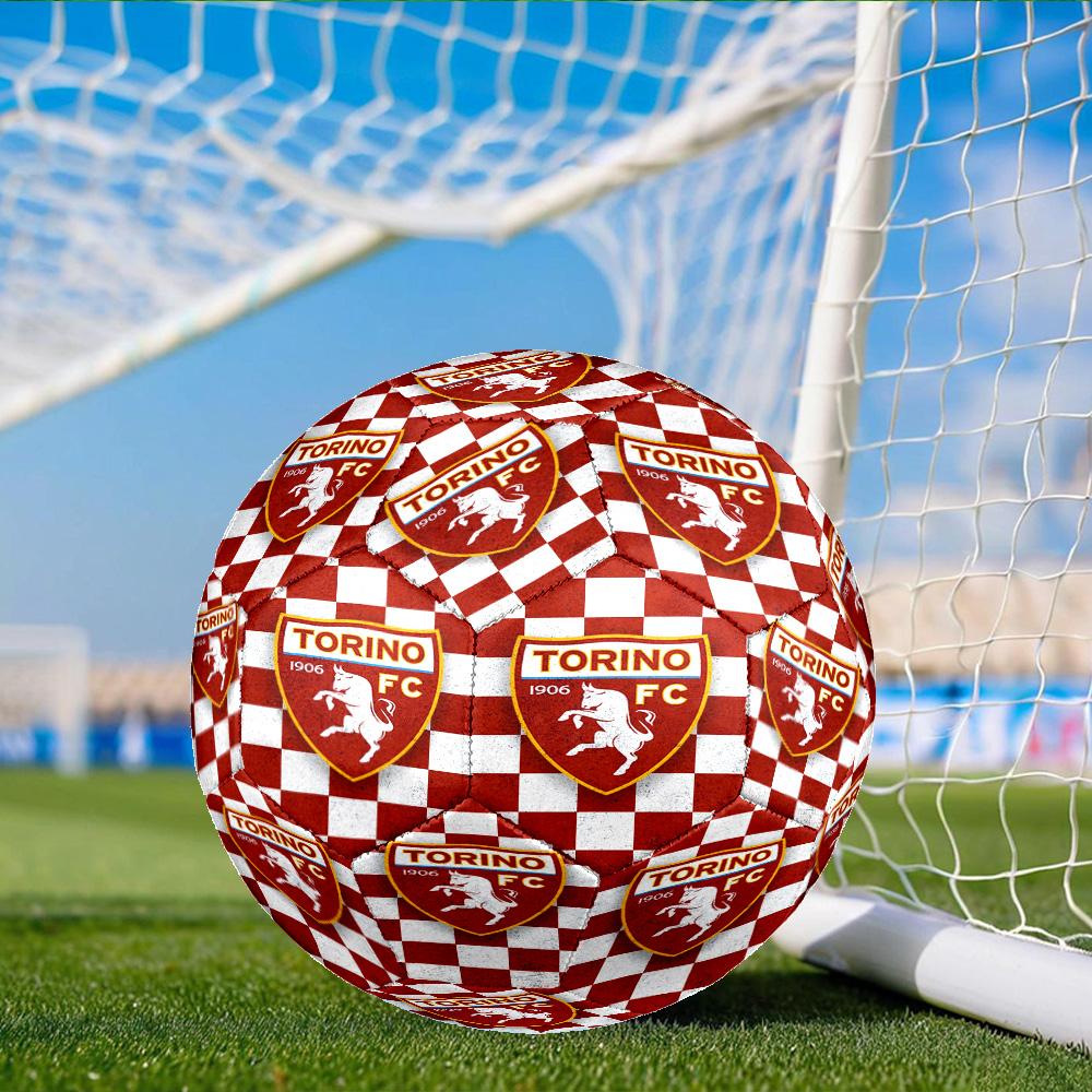 Torino Fc Crest Design Size 5 Soccer Balls, Anti-Slip, Protective Football, Outdoor Sport, Practice Games, Birthdays Gift Suitable for Fan