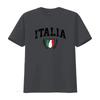 Mens Italia Vintage Sports Design Italy Flag Shield Travel T Shirt White Large Vintage Washed Breathable Casual