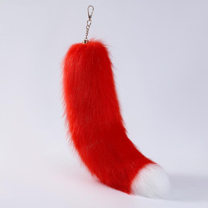 Keychain Pink Key Ring Raccoon Coat Tails Chain Keychain Keyring Gift New Tails Key Ring Chain Creative Rings For Men