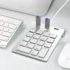 Kabelgebundenes Ziffernblock-Anschluss mit HUB USB-Hub 18 Tasten Ergonomisch Schlank Leise Mini Kompaktes Gerät Kompatibel mit Computern Typ-C/USB-A