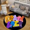 Classic Round Peacock Multicolor Rug Pad, Non-Slip Floor Mat for Family Room