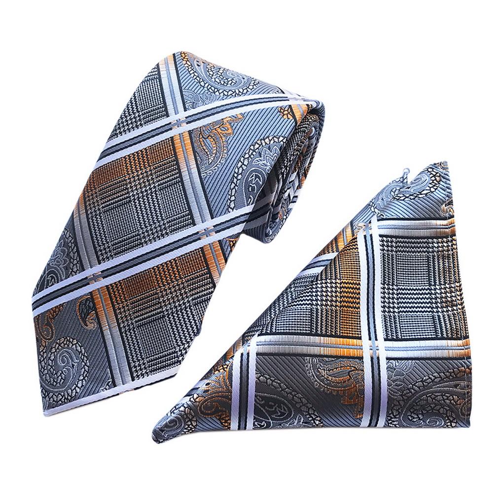 

Мужской клетчатый галстук-бабочка с пейсли и нагрудный платок для деловой вечеринки