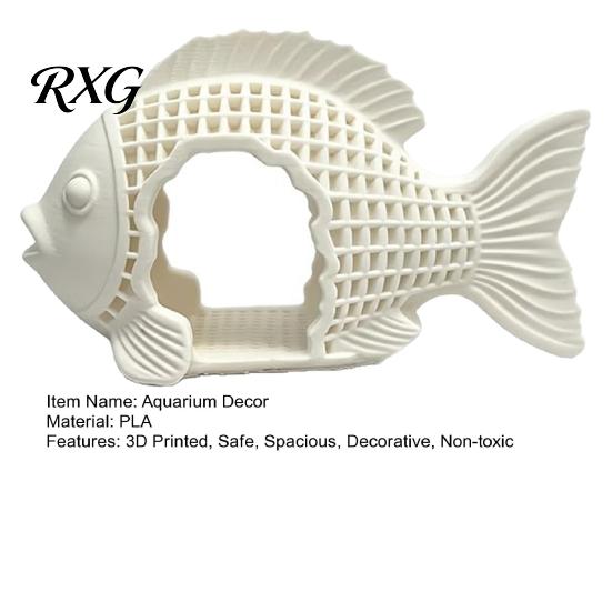 Shrimp Hiding Spot 3D Printed Hollow Fish Shape Aquarium Hideout Decor, Safe Breeding Decorative for Shelter Cave, Betta Ornament Decor Tank Landscape