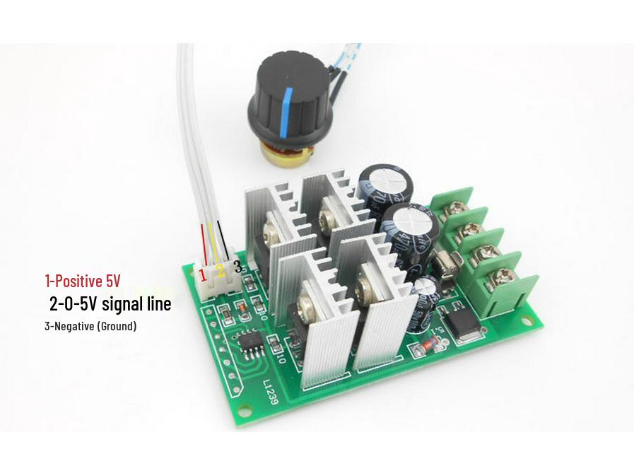 PWM DC Motor Speed Controller: 6V-60V, PLC & Microcontroller Support, 0-5V Analog Input