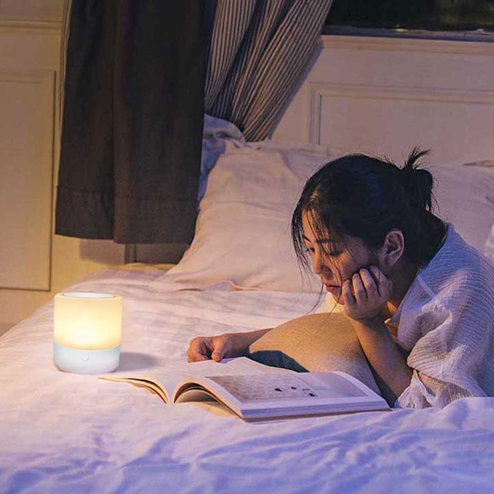 Night Light Rechargeble LEDs Table Bedside Nursing Lamp 7 Colors Light Adjustable