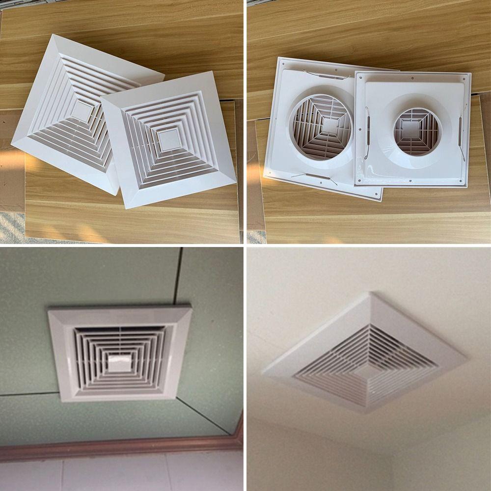 Useful Plastic Grille Air Outlet White Ventilator Cover Ceiling Vent Square Exhaust Vent Ventilation Systems