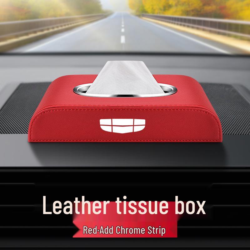 Geely Auto Leder Taschentuchbox für Geometry, Panda, Emgrand L, HiP, Xingrui, Binyue Innenraum