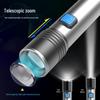 New Waterproof Purple Light Detection LED Lamp - Portable, Zoomable, Long-Range Outdoor Use