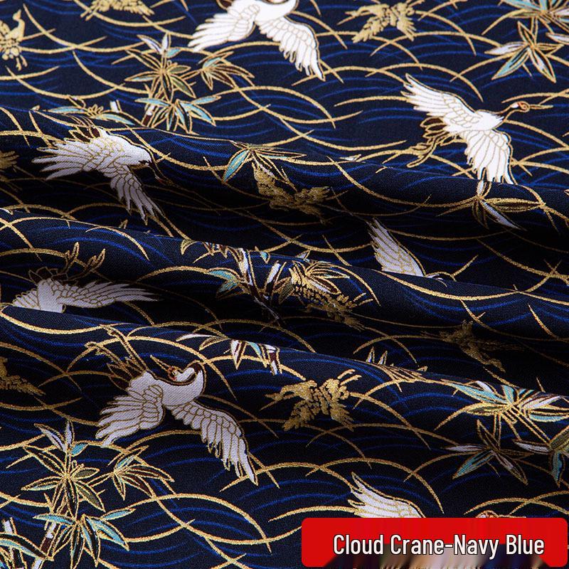 

Хлопковая ткань с принтом «Счастливый кот» в японском стиле для одежды ципао и ханьфу