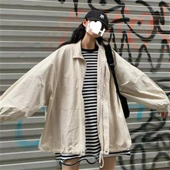 2023 Women's Harajuku Style Summer Windbreaker: Versatile Korean Long Sleeve Sun Protection Jacket