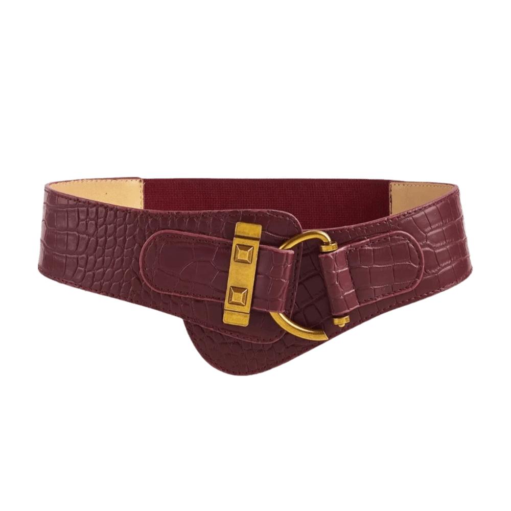 

Регулируемый поясной ремень из ПУ кожи, модные широкие пояса для платья, пальто вино красного