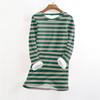 Women's Fashionable Printed Round Neck Long Sleeved Plush Warm Pullover Top
