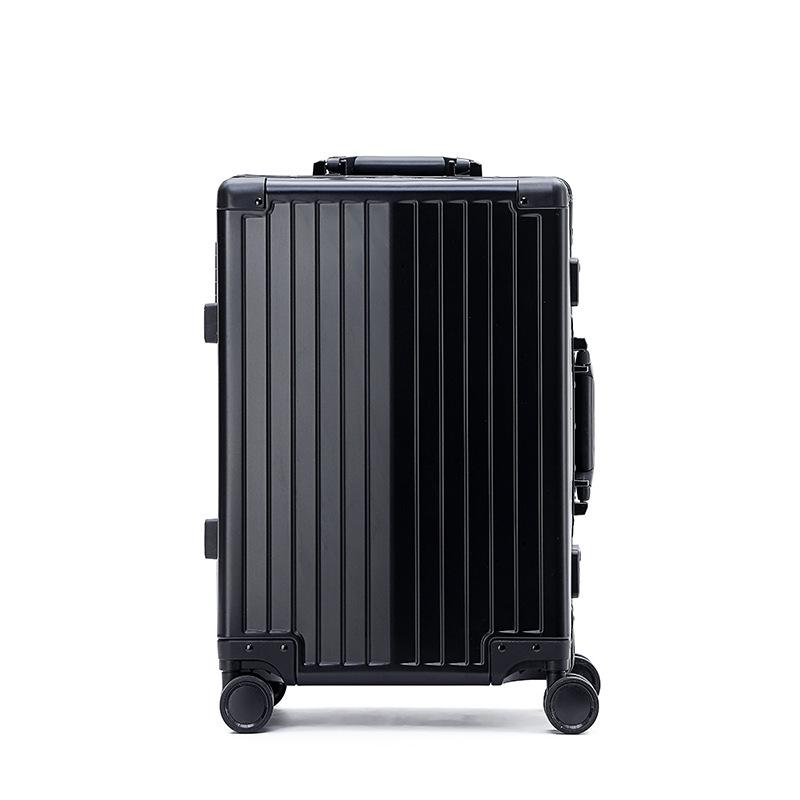 Aluminum-Magnesium Alloy Suitcase: 20-Inch Trolley & 24-Inch Travel Luggage with Password Lock