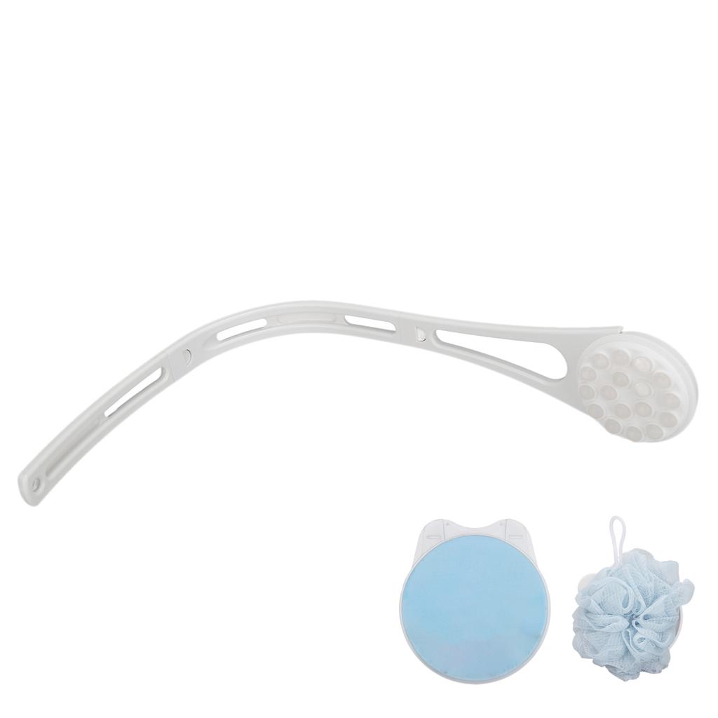 Multifunktionales Duschbürsten-Set Hautpeeling Bade-Rücken-Schwamm-Bürste mit langem Griff