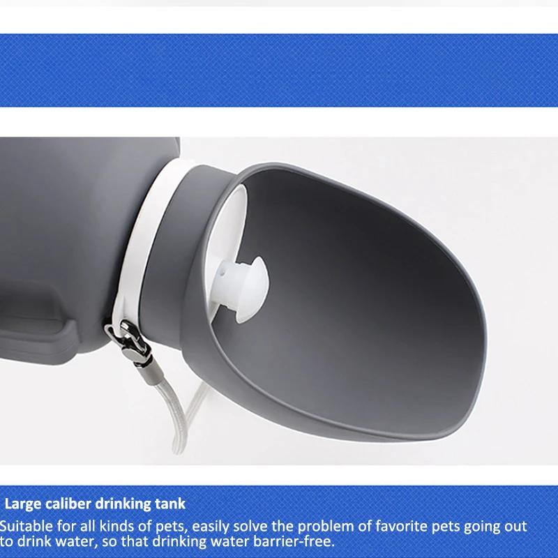 800ml Foldable Dog Water Bottle Dispenser Food Grade Dog Cat Water Cup Bottle Travel Leakproof Pets Drinking Feeder Pet Supplies