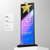 Crystal Trophy: Five-Pointed Star Metal Award for Children's Basketball and Outstanding Employee Excellence