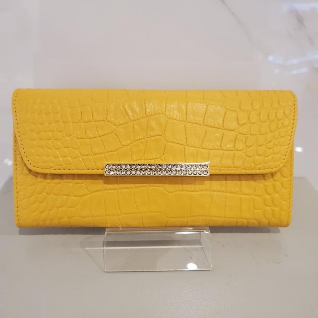 Moncross 9159YEAW cubic point feminine and luxurious cowhide women's long wallet