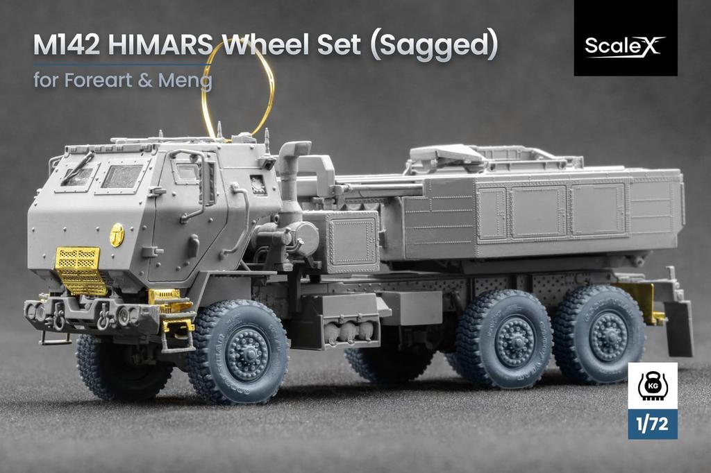 M142 Hymars Wheel Set Monmodel Plastic Model Parts SCXWM72002S Scale-X 1/72 Weight-Deformed (6 Pieces) (for Foreart) (Military Vehicle)