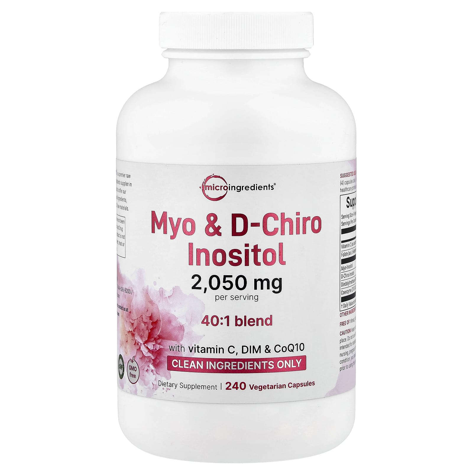 

Micro Ingredients, Myo d-Chiro-Inositol, 240 Veggie Capsules