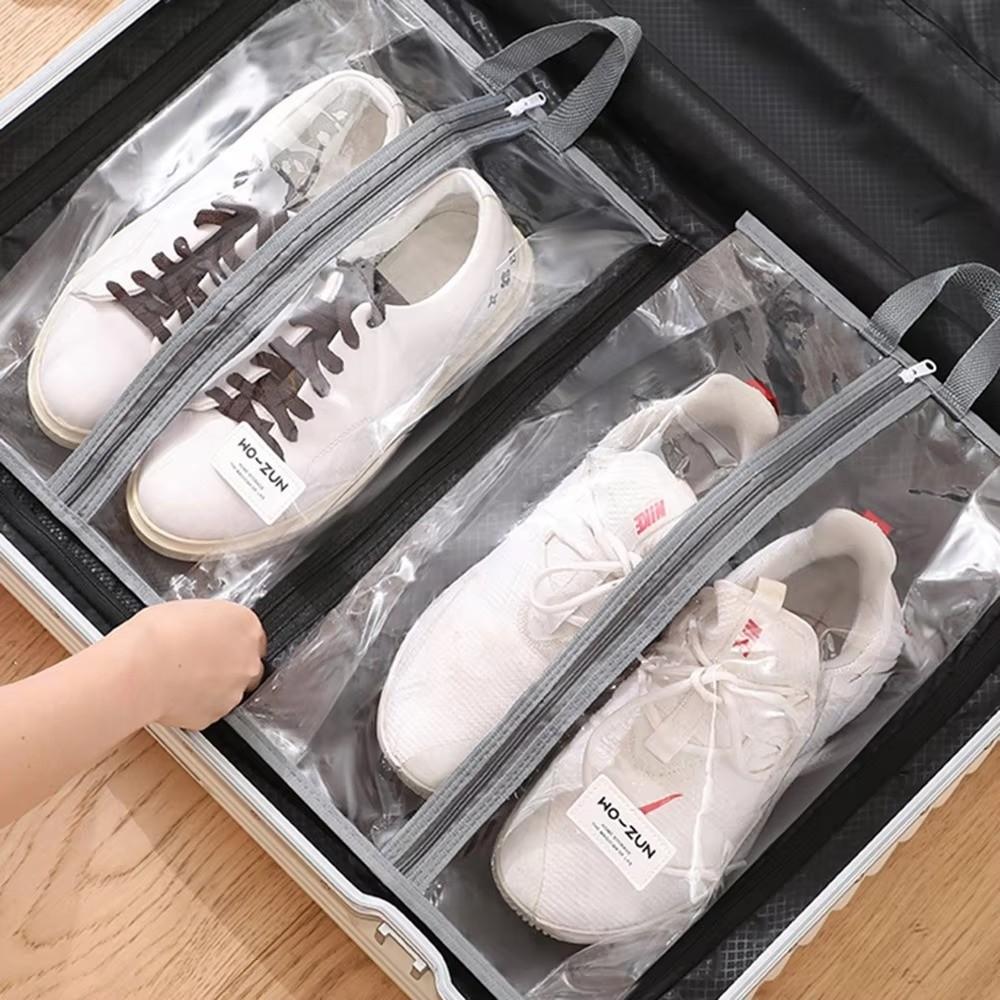 Tragbare Wasserdichte Schuhaufbewahrungstasche Transparenter Feuchtigkeitsgeschützter Schuhorganisator Reiseaufbewahrung Staubdichte Schuhtasche