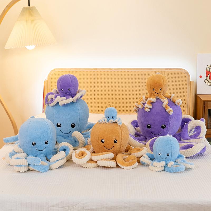 Undersea Octopus Plush Toy Pendant Colorful Octopus Marine Squid Doll Birthday Gift