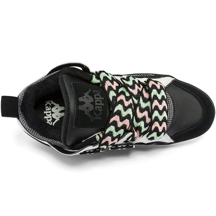 Kappa Fatty Synthetic Leather Fabric Slip Resistant Low Top Skate Shoes Unisex sneakers Black K0BZ5CS20-990