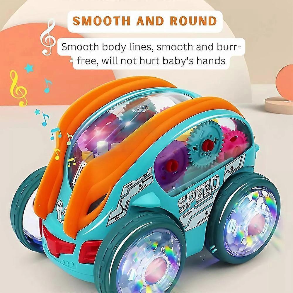 Speedlite Dynamic Gear-Powered Car with Led Lights, Light Up Toy Cars for Kids