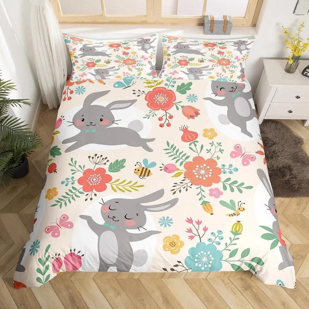2/3Pcs Cartoon Animal Duvet Cover Bedding Set 3D Printed Quilt Cover for Bedroom King Queen Full Polyester Bedclothes Home Decor