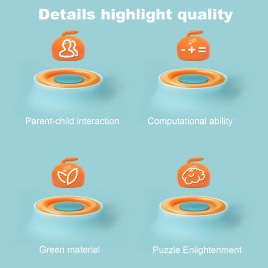 Kids Curling Board Game with Foldable Mat 8/16 Pucks Toddlers Educational Floating Stone Game 2 Players Family Interactive Hockey Toy