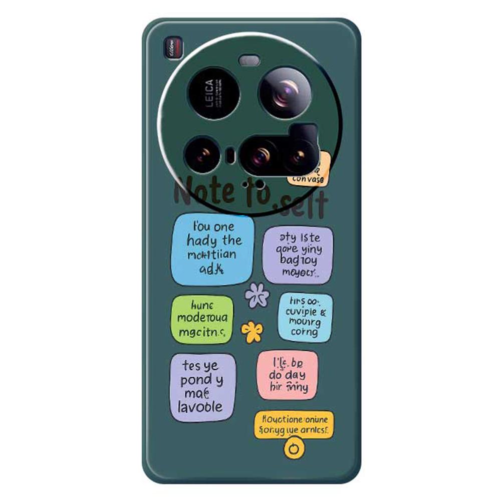 Für Xiaomi 15 Ultra Hülle Farbiges Haftnotizen Musterdruck Gerade Kante TPU Handy-Rückseite
