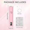 USB Rechargeable Mini Handheld Nail Drying Lamp LCD Display Home Use Nail Polish Quick-Dry Lamp