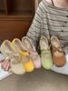 French cross-buckle flat-bottomed fashion Mary Jane women's versatile commuter flat-bottomed ballet shoes round head shallow mouth single shoes
