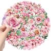 50 Sheets Clear Laptop Sticker Flower Sticker Adhesive Decal Guitar Sticker Lovely Decal for Laptops Scrapbooking