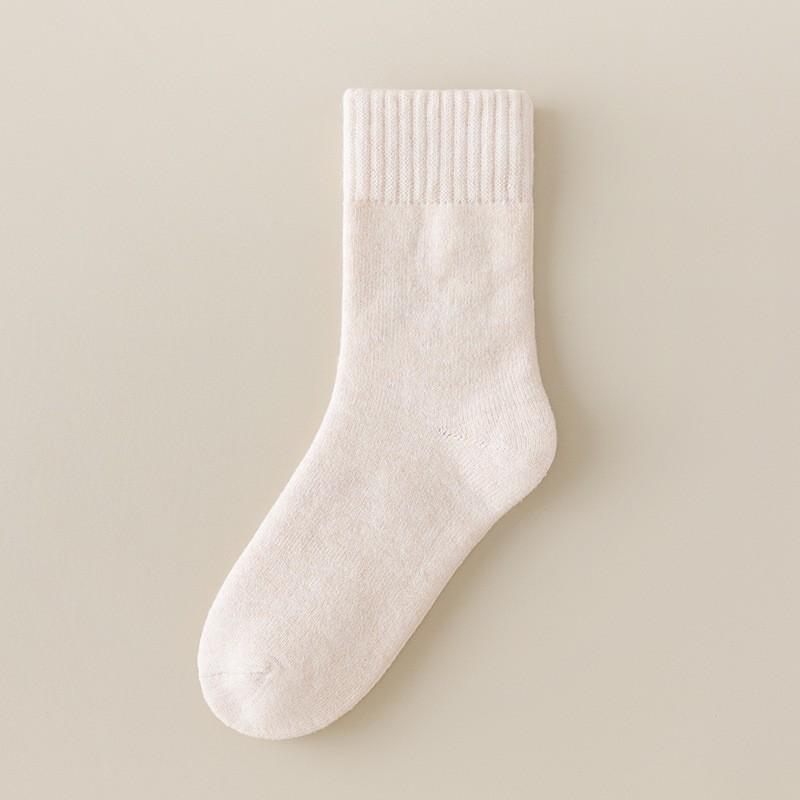 Socks Brushed Medium Tube Socks Seasonal Piled Thickened Warm Sleeping Socks Winter Super Thick Terry Stockings