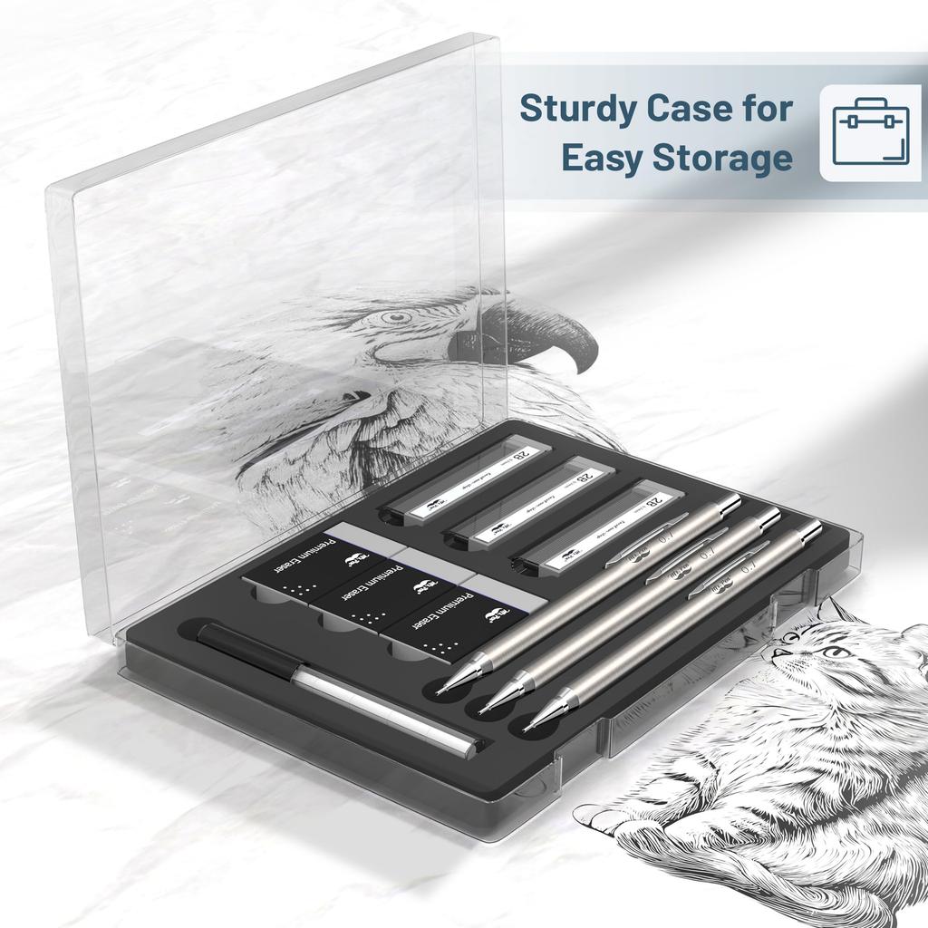 Creion mecanic metalic 3 Creion mecanic mecanic Schiță Desen Tehnic Mecanic Domnul. Set Stilou, 0,7 mm, Pachet, Creion 0,7, .7, Creion, Creion, Creion.