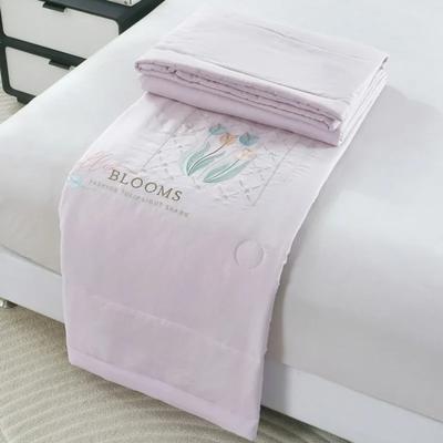 2025 New Knitted Cotton Double-layer Yarn Summer Quilt Cool Cloud Cotton Summer Cool Quilt Solid Color Thin Machine Washable