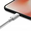 Cable de charge usb cordon renforcé 1m blanc pour iphone 6 7 8 plus x xs xr 11 pro max