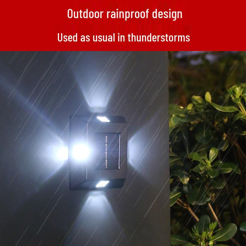 Waterproof Solar Decorative Wall Lamp for Outdoor Garden, Courtyard, Fence, and Terrace