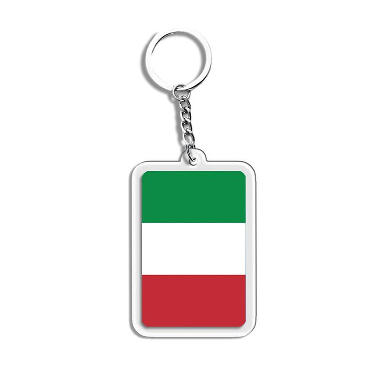Acrylic Keychain Country Flags Collection United States Spain Russia France For Car Key Bag Gift Souvenir