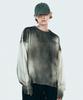 ULKIN [Runway] Spray Damage Round Neck Knit_Gray