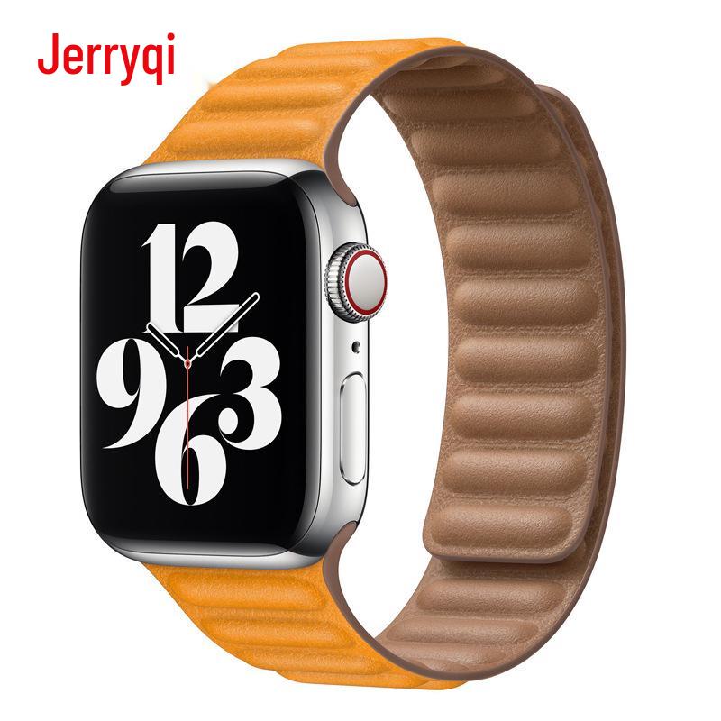 Dvoubarevný magnetický kožený řemínek na zápěstí Apple Watch pro Series SE/765432