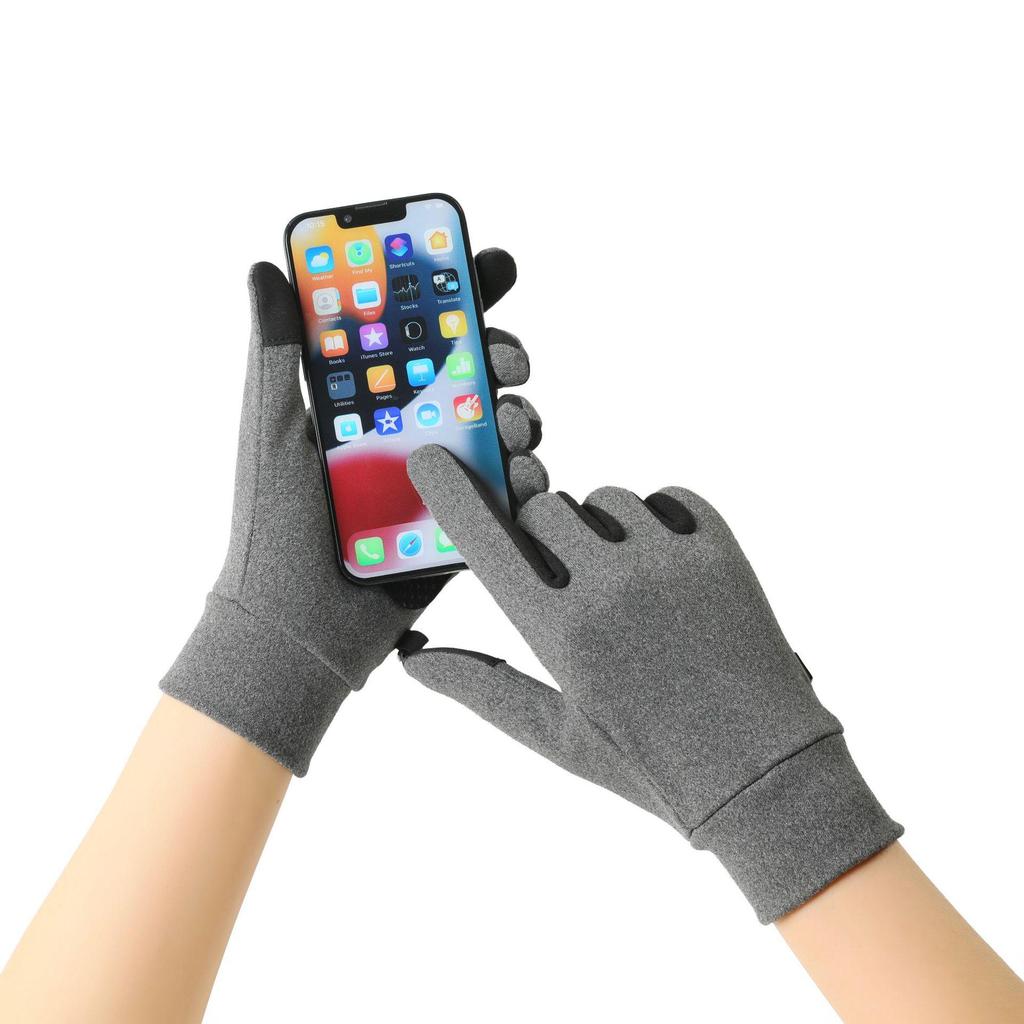 Unisex Velvet Touchscreen Ski & Cycling Liner Gloves: Warm, Cold-Weather Protection for Autumn and Winter