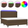 VidaXL Slat Bed Base with Mattress and LED, Upholstered Bed, Double Bed, Adult Bed for Interior Bedroom, 3138488