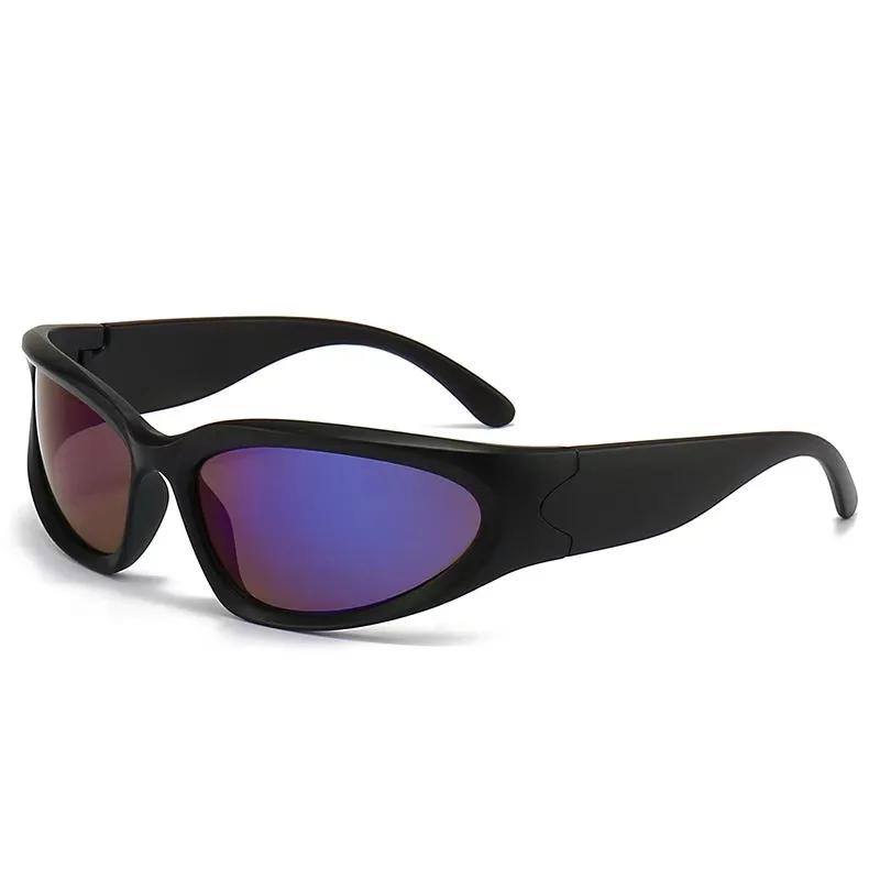 

Latest Millennium Style Sports Punk Sunglasses Female Designer Square Goggle Male Luxury Sun Eyewear UV Protection 400 Colorful Mirror Stylish 1PC
