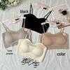 Invisible Seamless Lift Bandeau Bra - Fixed Cups, Wireless, Breathable, Side Control for Women