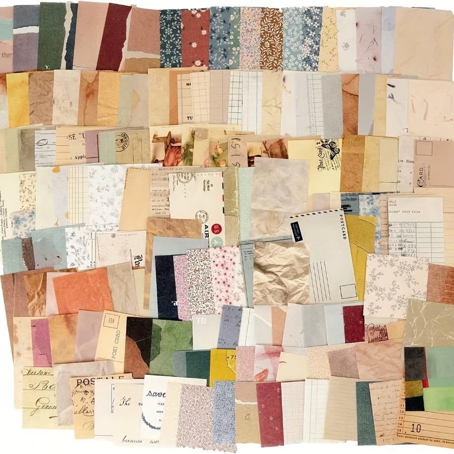 Kolekce 360 ​​kusů vintage papíru pro scrapbooking - unikátní estetický dekorativní řemeslný papír pro kreativní deníky, DIY umělecké projekty a ručně vyráběné přáníčka