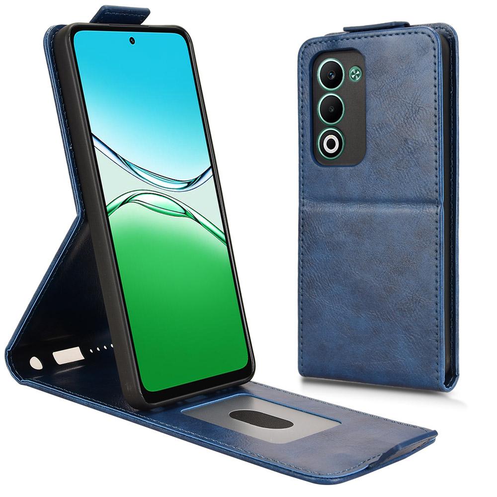 For Oppo A5 5G CPH2735/A5 4G CPH2727 Støtteetui Magnetisk lås Vertikal flip Telefondeksel i skinn med kortholder