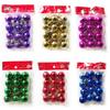 12Pcs Mini Christmas Balls Christmas Tree Hanging Ornament Plastic Red Green Gold Ball Pendant Christmas Decoration 2024 Navidad